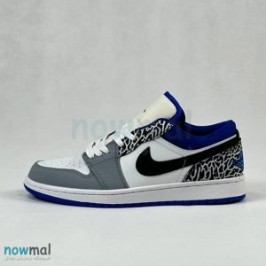 کفش نایک جردن 1 ساق کوتاه رنگ آبی سفید مشکی | Air Jordan 1 Low SE True Blue